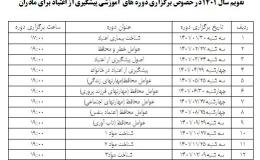 برگزاری سلسله مباحث خانواده پویا