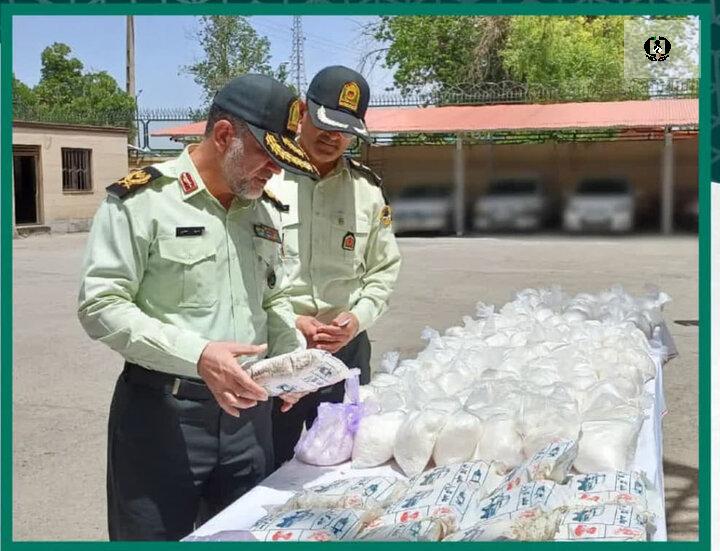 کشف ۱۰۸ کیلوگرم محموله سنگین شیشه و هروئین در همدان