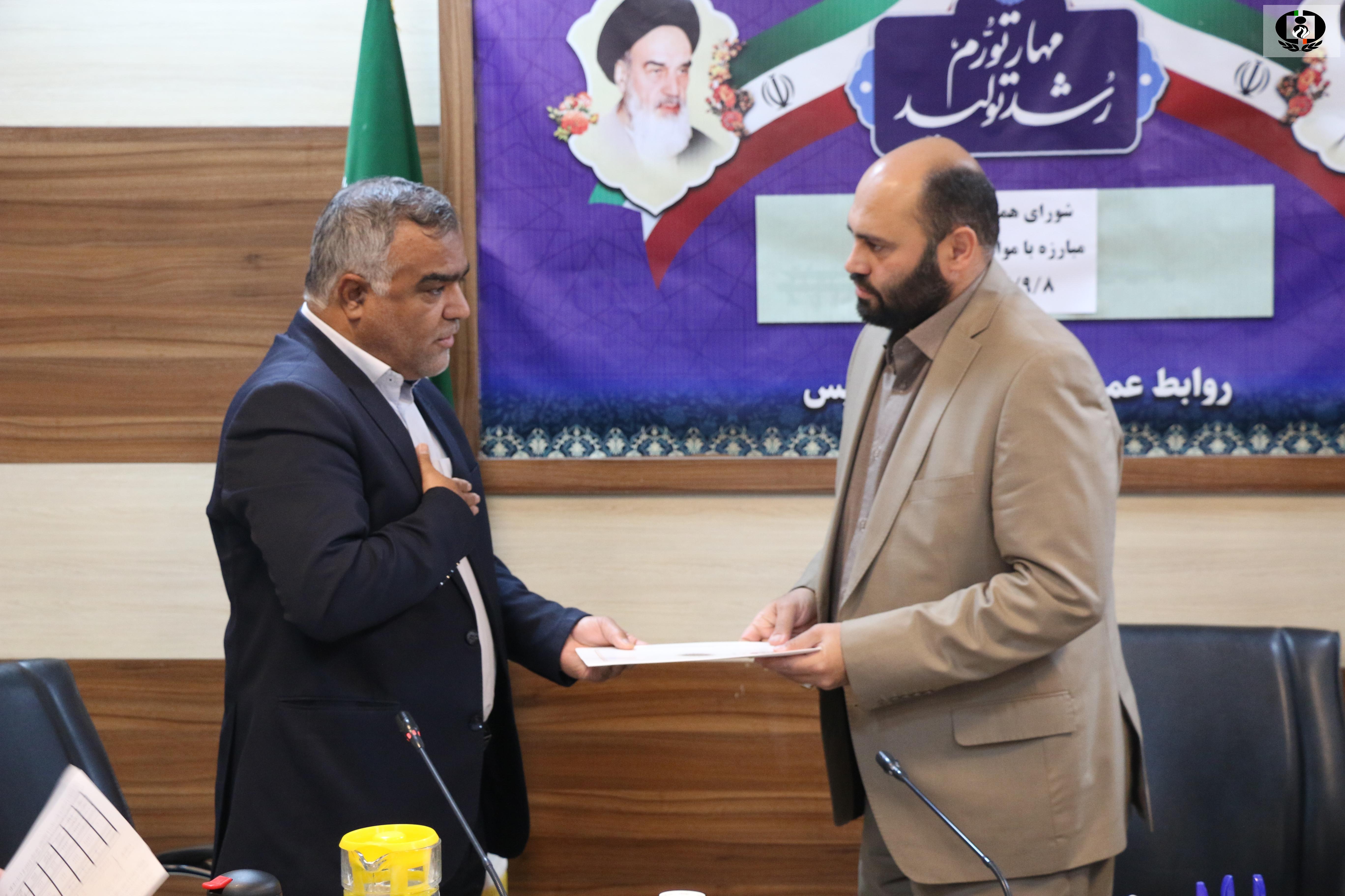 رئیس شورای هماهنگی مبارزه با مواد مخدر شهرستان پردیس منصوب شد